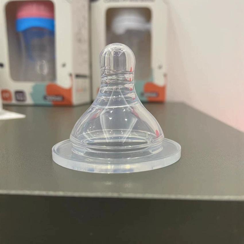 baby nipple breast simulate full silicone nipple water drop thread real-sense feeding nipple wide caliber pacifier