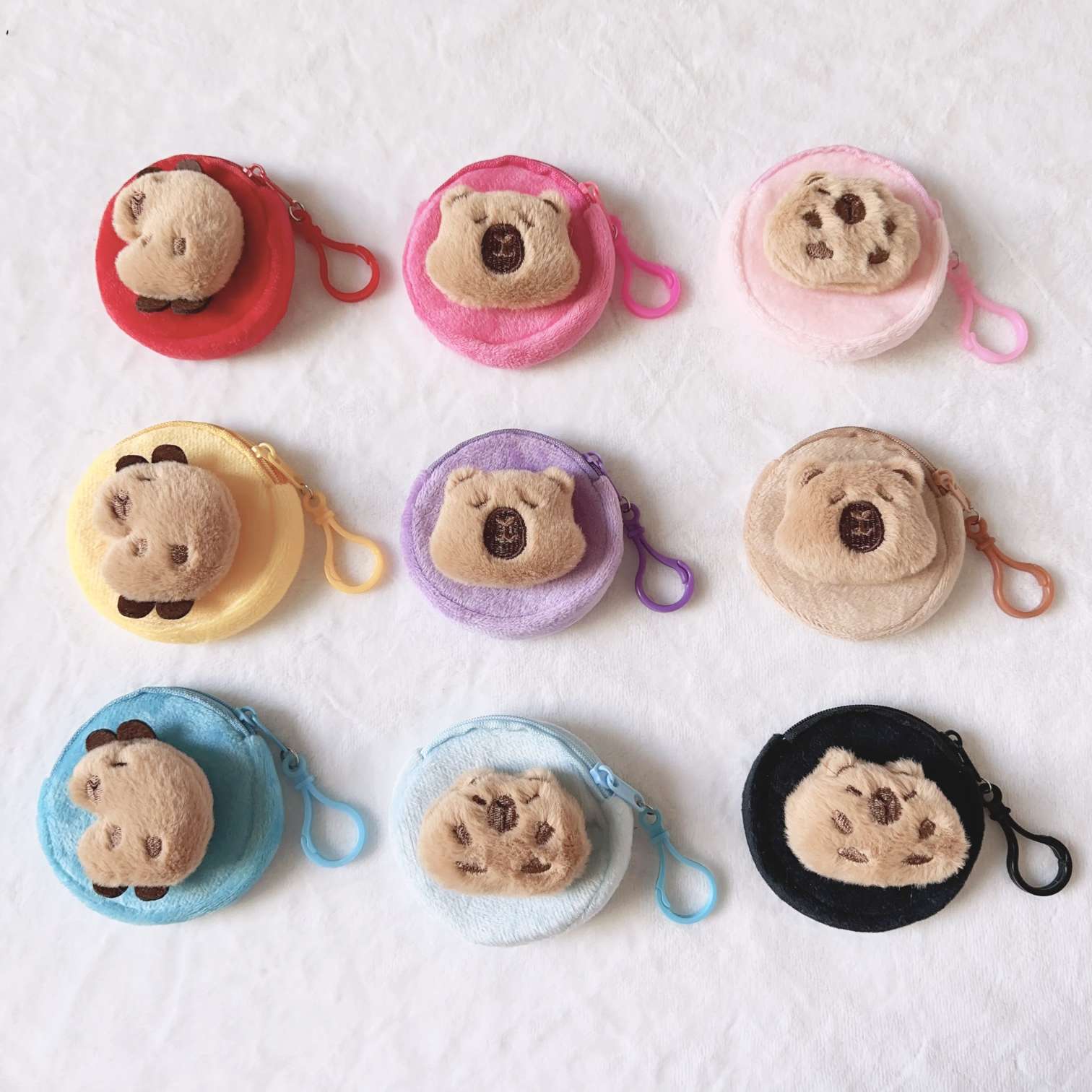 小熊零钱包 小兔子钱包8cm零钱包贴卡通头精品钱包卡包零钱包详情图4