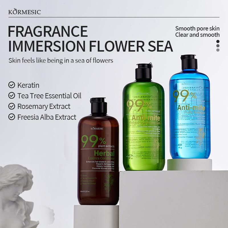kormesic refreshing full english shower gel shower gel clean moisturizing cross-border foreign trade factory wholesale