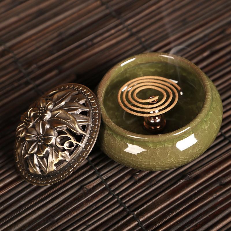 xiaolinglong incense burner ice crack incense burner line incense burner cone incense cone incense backflow incense burner copper gourd Application Scenario