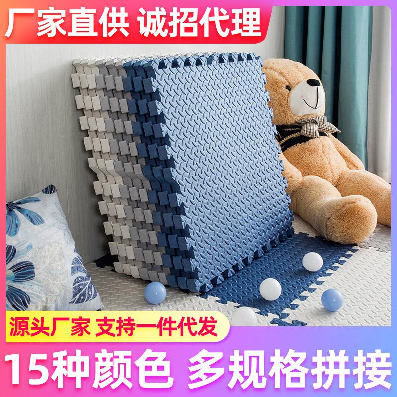 factory direct supply one piece dropshipping eva leaf pattern kids' play mat foam jigsaw puzzle mats non-slip crawling mat