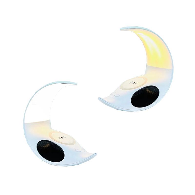 Smart Bluetooth Speaker Wireless Charger Mobile Phone Bracket Three-in-One Outdoor Household Desktop Lamp Small Mini Audio Item Picture