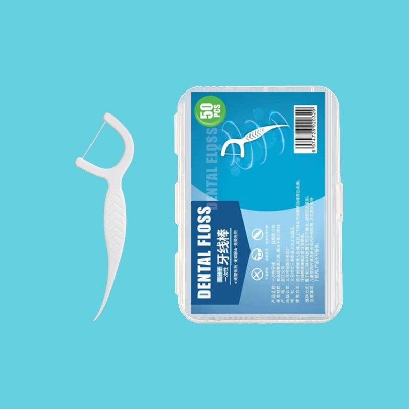 ultra-fine household cleaning flat thread toothpick wholesale portable dental floss box disposable dental floss toothpick