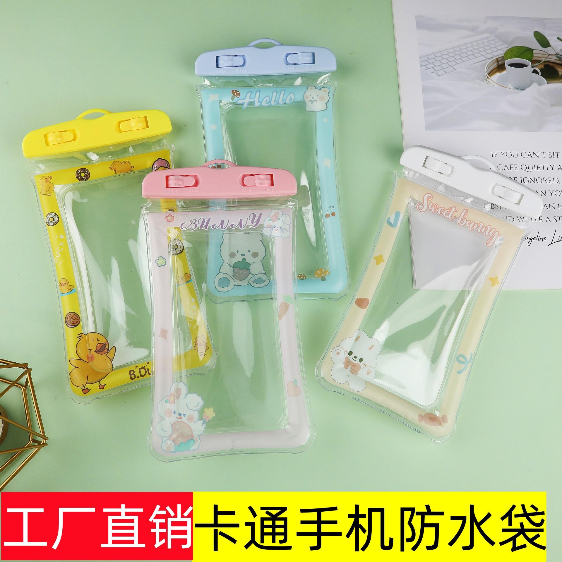 cartoon airbag mobile phone waterproof bag touch screen cover outdoor waterproofing bag floating mobile phone waterproof cover mobile phone bag wholesale