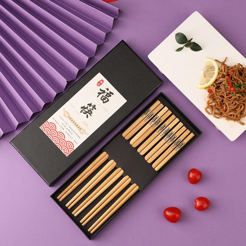 five-color chopsticks household quality bamboo chopsticks creative gift chopsticks japanese style fresh pattern manufacturer amazon Application Scenario
