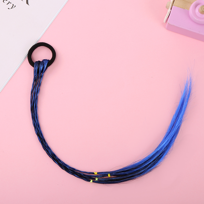 New sweet and cool boxing braid children's wig, braid hair band, high ponytail for little girls, heart-shaped braided hair tie and hair accessory Specification image