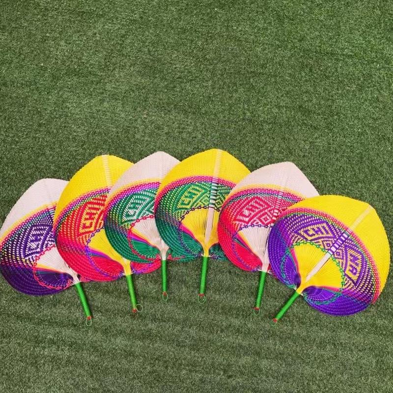 vietnam bamboo woven fan straw fan cool pu fan creative sunflower fan skeleton fan round fan hand fan bamboo craft essence