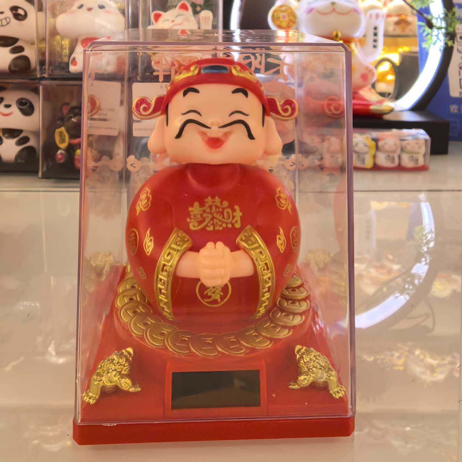 National trend solar-powered nodding money cat, small wealth god ornaments, car ornaments Item Picture