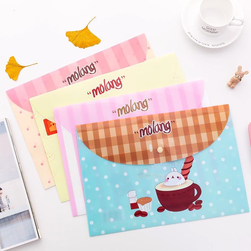 creative student school supplies cute cartoon a4 by pocket information bag test paper file storage file bag wholesale