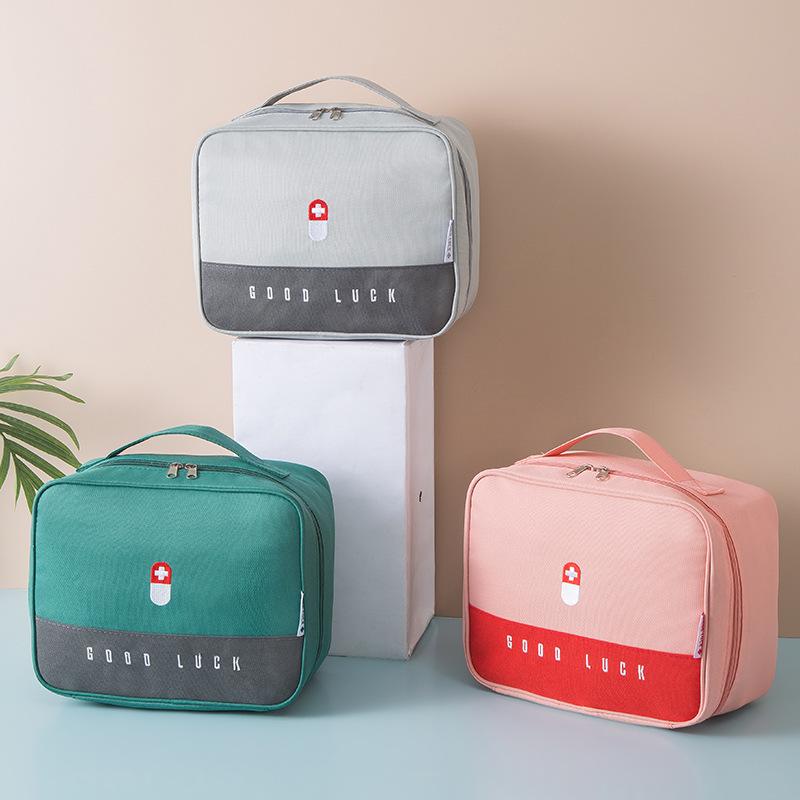 portable epidemic prevention bag medical first aid kits household emergency medicine storage box travel & outdoor medicine portable health bag Specification drawing