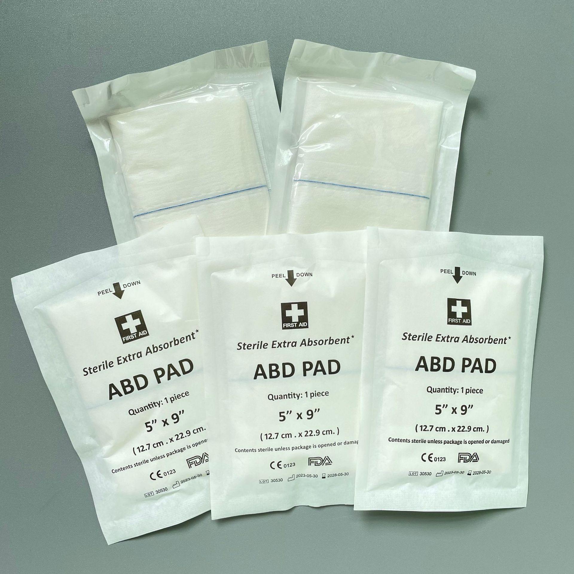 hemostatic pad abd abdominal pad absorbent pad gauze piece cross-border first aid kits accessories abdominal pad Specification drawing