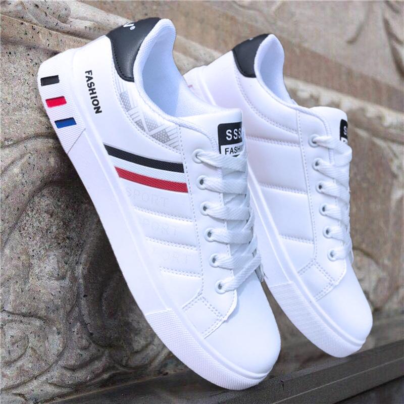 new spring shoes men's korean fashion white shoes all-matching casual sports trendy shoes male student board shoes full figure
