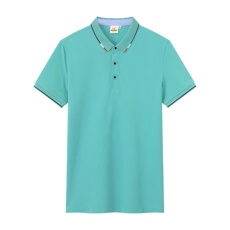 New loose and comfortable ice silk cotton short-sleeved lapel polo shirt DX-22167 Item Picture