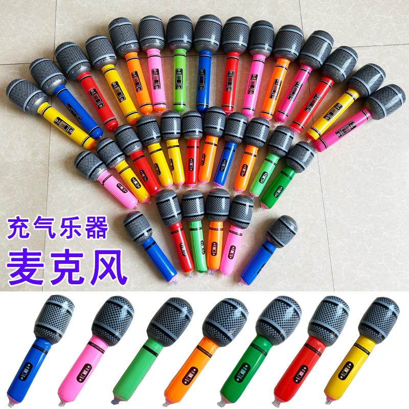 inflatable microphone simulation inflatable microphone stage props 25 microphone pvc inflatable musical instrument balloon wholesale