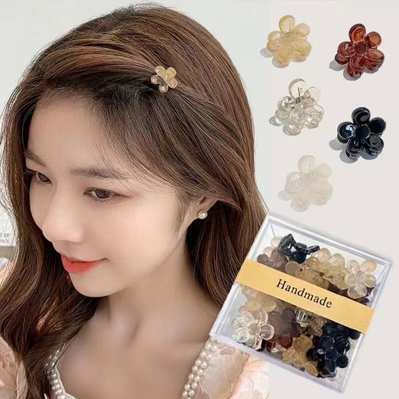 Camellia flower small grab clip braided hair decoration clip, ponytail small hair clip, princess head broken hair clip, elegant hair clip detail image 3