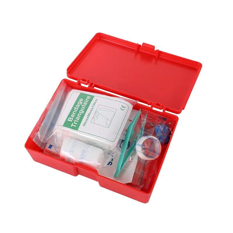 hot sale medicine box ps first aid kit travel first-aid appliance storage box red in stock wholesale portable first aid full figure