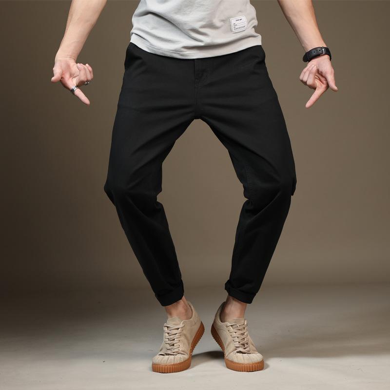 autumn men's casual pants trousers korean style solid color harem ankle tight pants loose plus size casual pants trendy one piece dropshipping