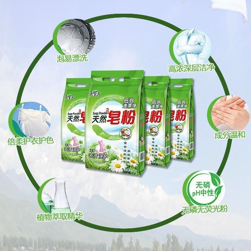 oem customized soap powder natural coconut oil extraction strong decontamination low-foam easy bleaching family pack washing powder household hair generation Application Scenario