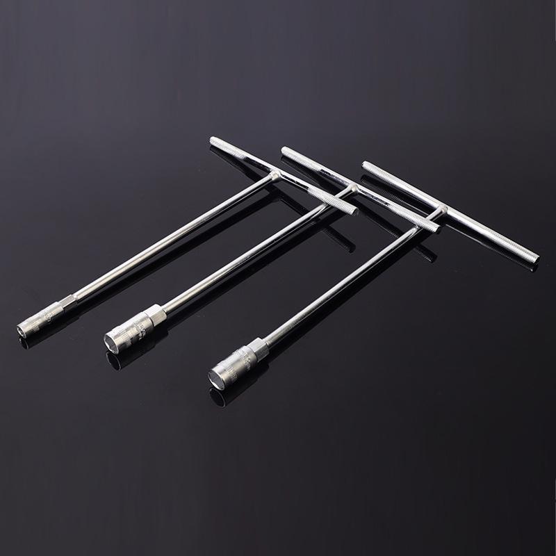 45# steel t-type socket wrench hand tool t-type outer hexagon socket wrench lengthened t-type socket wrench wholesale details Picture