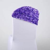 elastic chair cover wedding chair decoration set rose wedding evening party chair cover flower chair back flowers wholesale