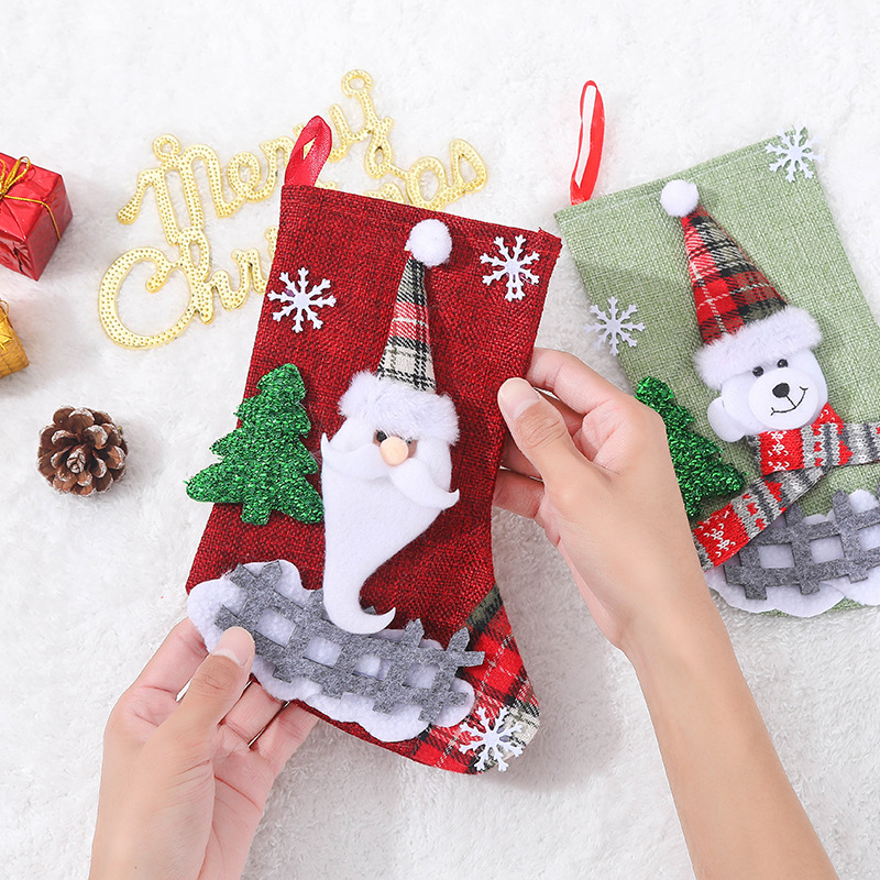 圣诞袜 卡通袜  定制袜   老人礼物袜