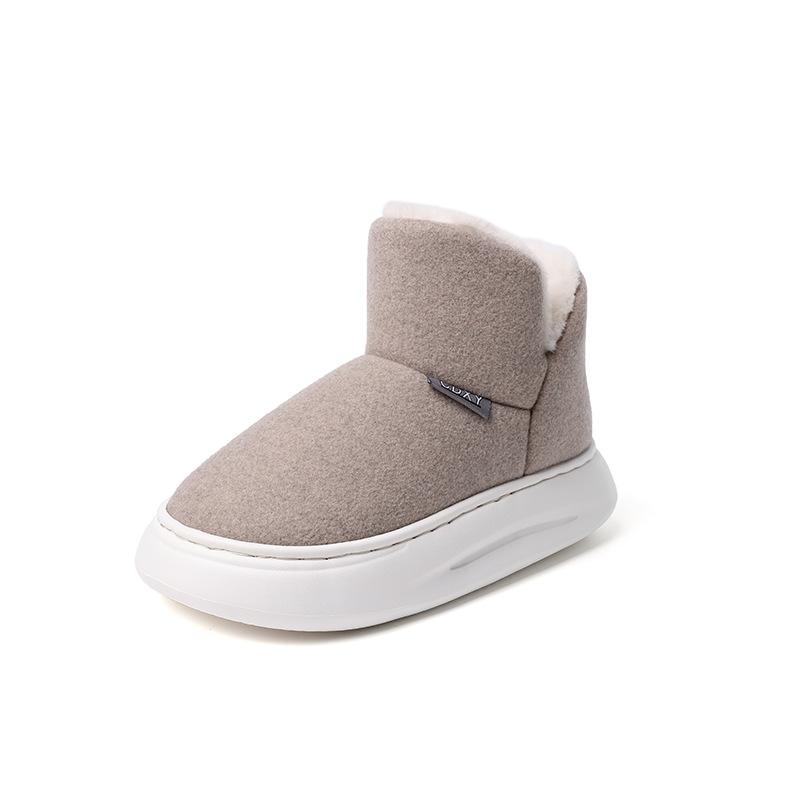 winter men's and women's cotton slippers thick heel warm slugged bottom new home couple leisure dad fluffy shoes Item Picture