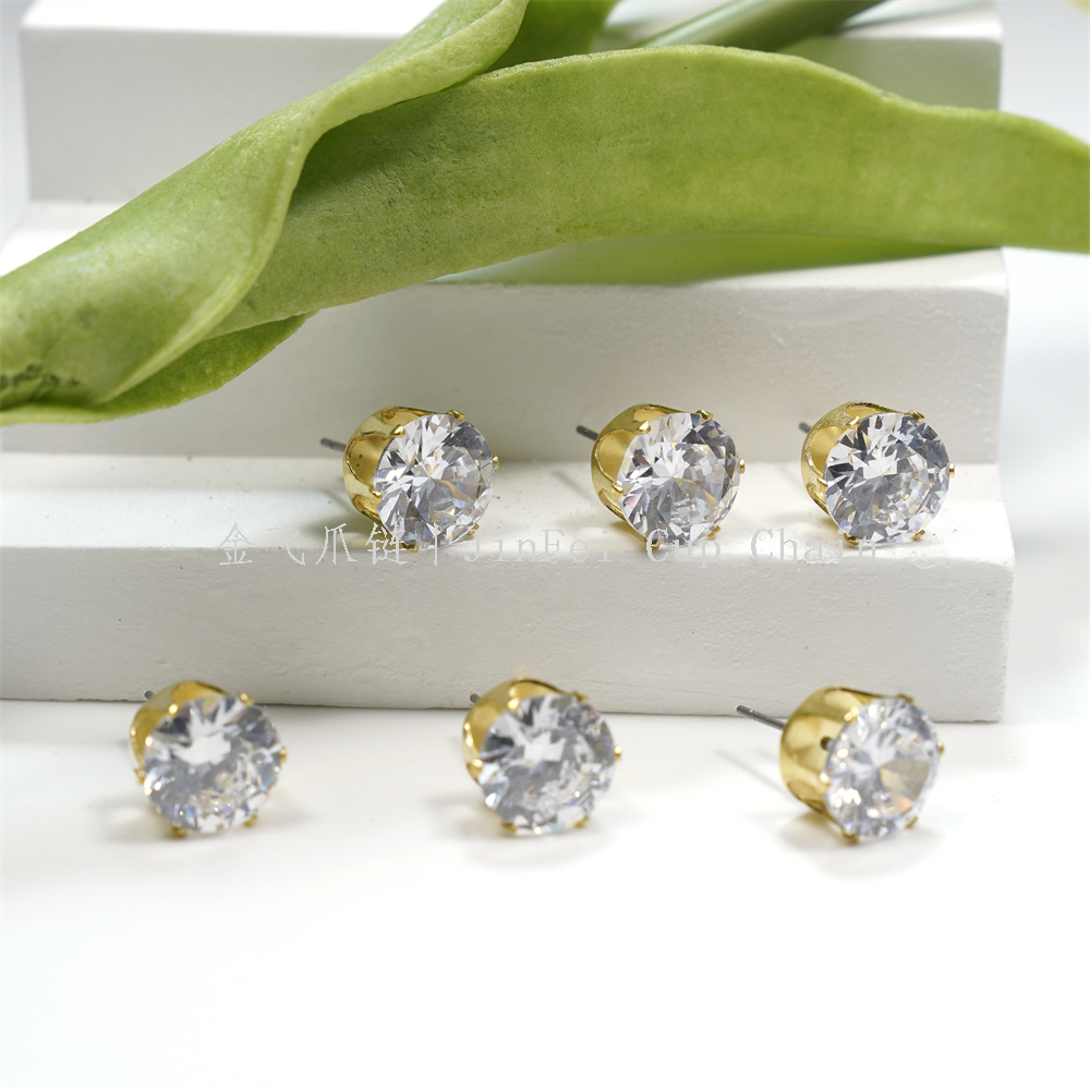 E-commerce best-selling creative earrings, round ear studs, unique design, simple, fashionable and individual accessories, ear bone studs wholesale accessories, ear studs, creative accessories, ear studs details Picture