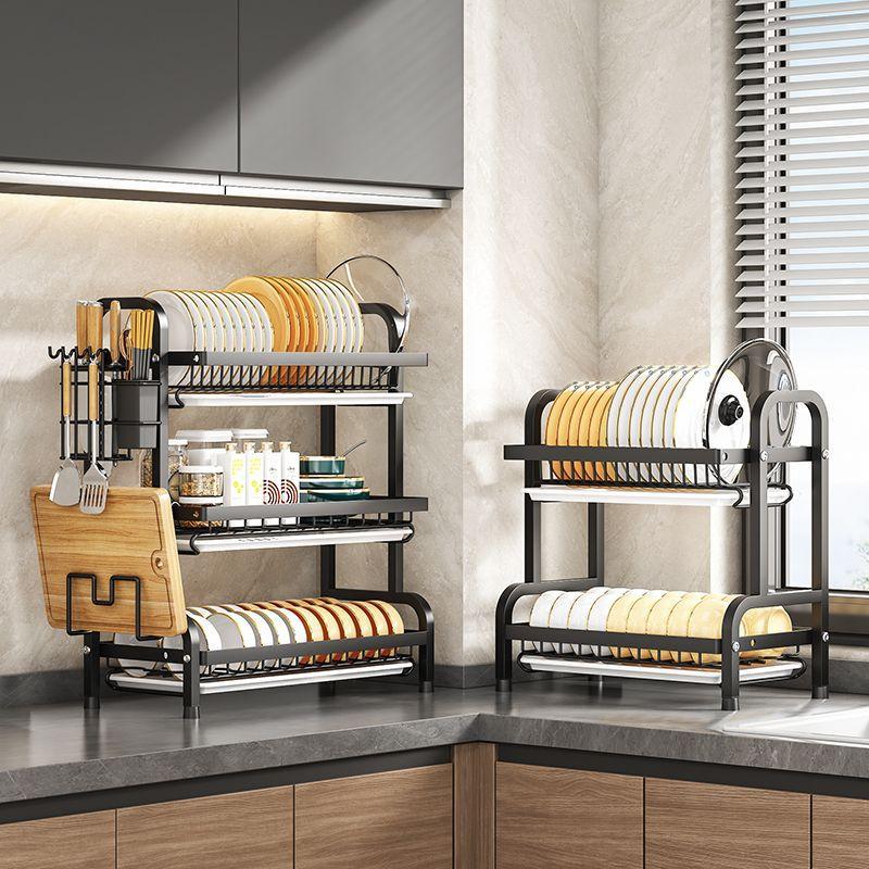 kitchen dish rack multi-functional storage rack table draining rack dish rack chopsticks knife rack bowl cabinet