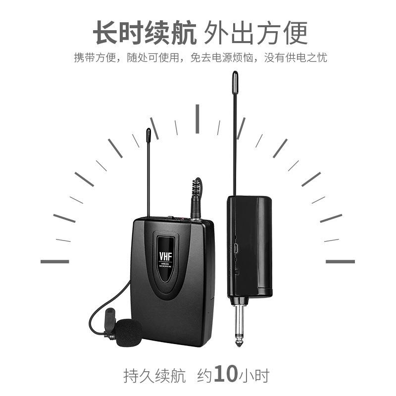 Universal Wireless Microphone Headset One to One Outdoor Square Stage Audio Neckline Clip Wireless Microphone Item Picture