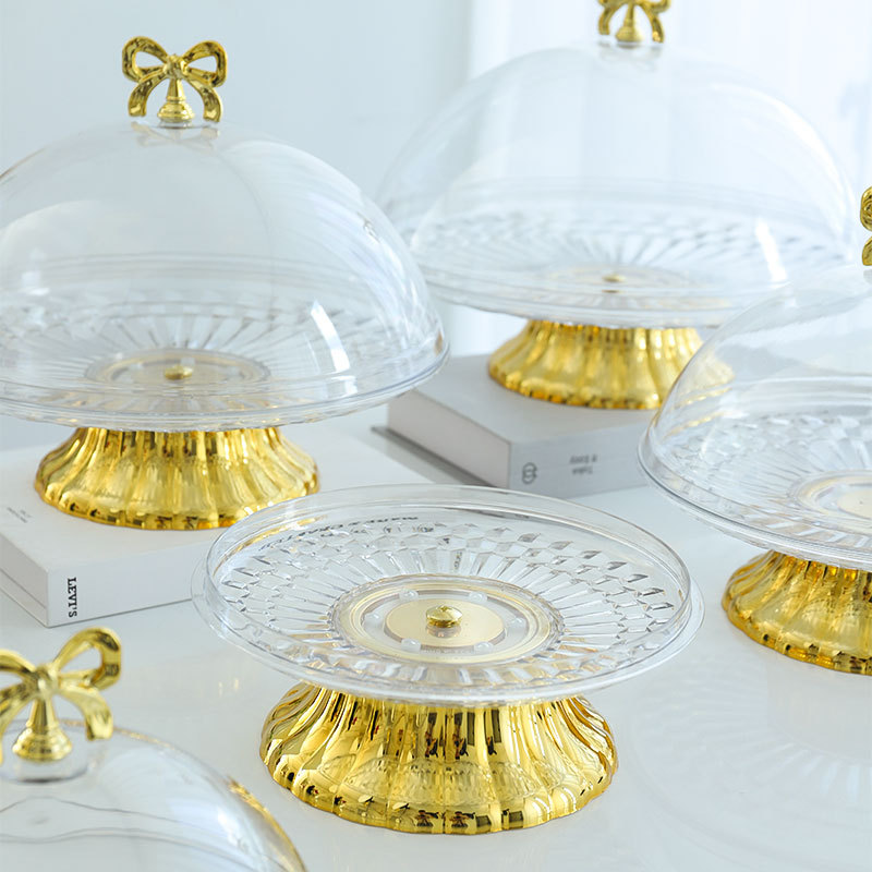 Light luxury fruit plate, snack plate, display plate, creative arrangement, inventory rack, living room home fruit cake plate, high-legged tray detail image 7