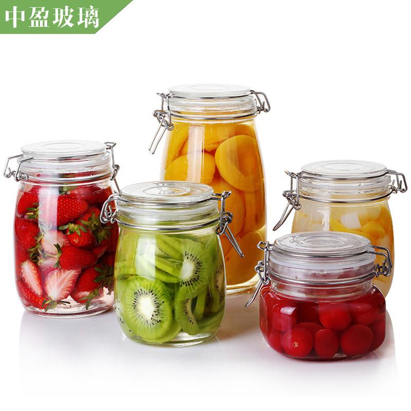 glass sealed can tea dried fruit storage tank food storage glass jar sealed bottle