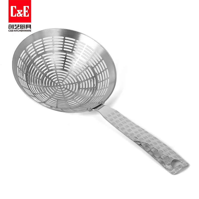 欧美漏勺捞面勺/厨房用品/商用厨房用品/锅柄/核桃沙过滤网产品图