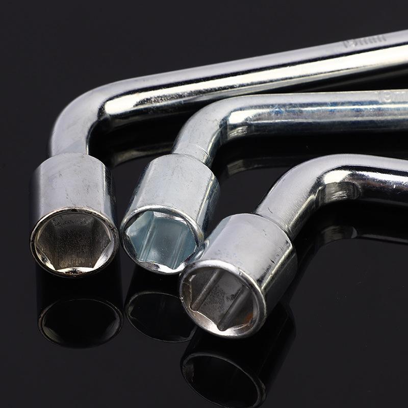 l-type tire crowbar wrench multifunctional hexagon socket wrench labor-saving disassembly tire change wrench crowbar wrecking bar Application Scenario