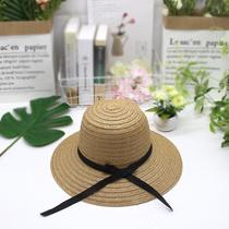 Summer Outwear Holiday Travel Fashion Straw Hat Korean Style Bowknot Foldable Ladies Wide Brim Casual Straw Hat