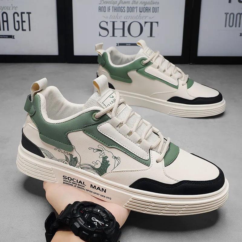 men's shoes 2023 new spring casual fashion sports flat shoes casual junior high school students men's white fashion shoes wholesale thumbnail