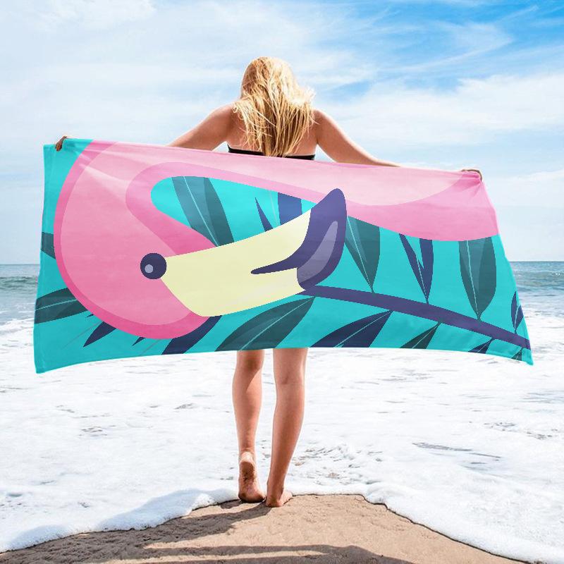 amazon cross-border hot selling beach towel custom cross-border printing wholesale towels seaside vacation beach bath towel absorbent