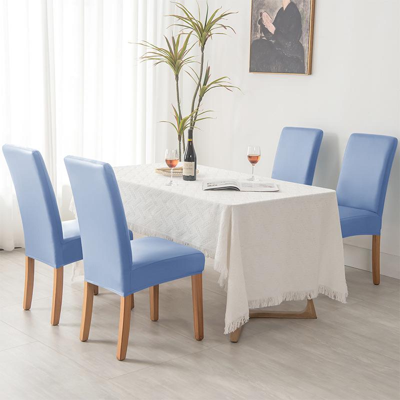 Cross-Border Faux Leather Waterproof Poly Urethane Leather Stretch Household Hotel Dining Chair Parsons Chair Chair Cover