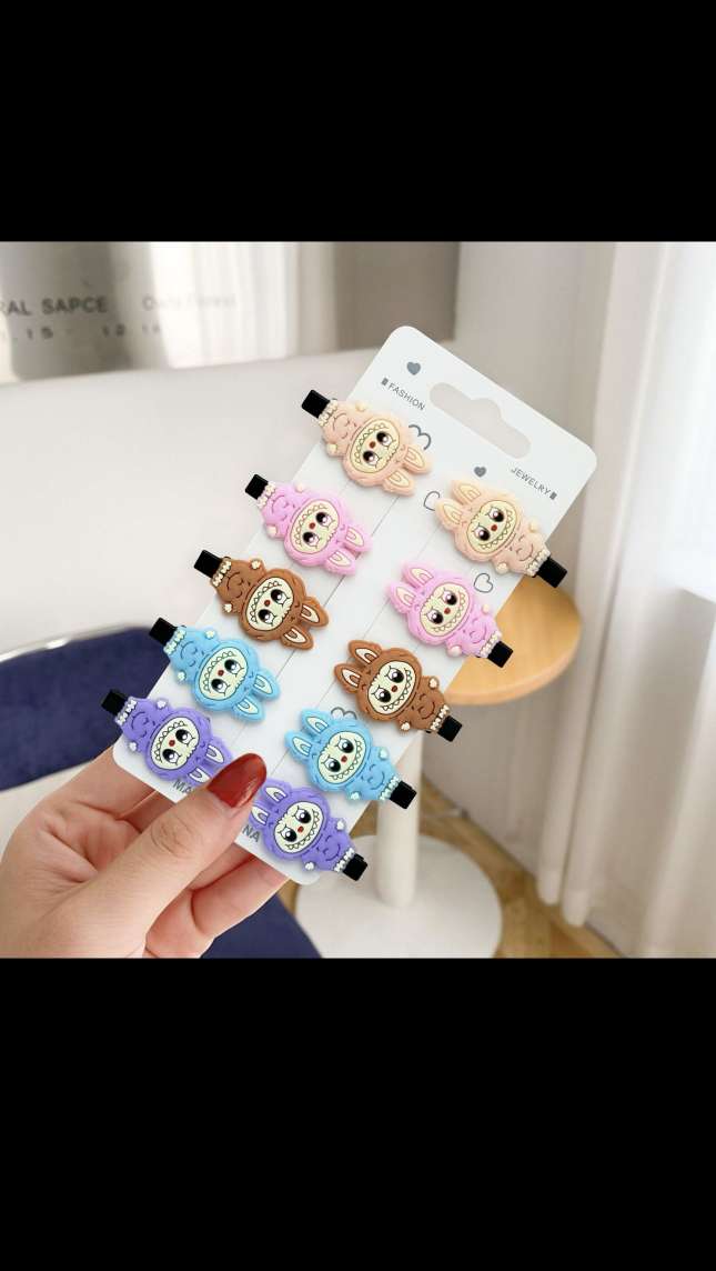 10-piece Hair clip Set: Durable hair clip, Children's Dopamine Hair clip, Hair Accessory, Cartoon Hair Clip, bb Clip, Cute Baby for Girls