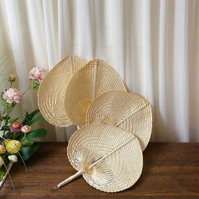 vietnam bamboo woven fan straw fan cool fan creative palm-leaf fan skeleton fan circular fan hand fan bamboo crafts