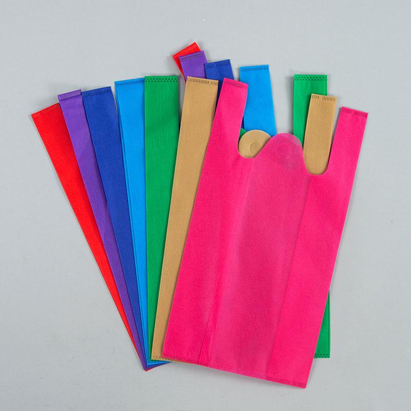 Non-Woven Fabric Vest Bag Wholesale Supermarket Shopping Mall Handbag Advertising Non-Woven Fabric Bag Shopping Bag Factory Directly Sale