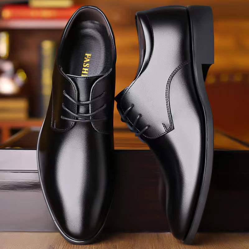 suit men's shoes men's groomsman black bridegroom business formal wear winter fleece-lined student casual leather shoes men wedding shoes details Picture