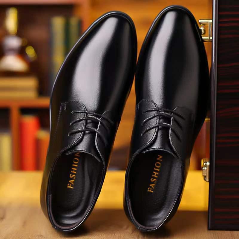 suit men's shoes men's groomsman black bridegroom business formal wear winter fleece-lined student casual leather shoes men wedding shoes full figure
