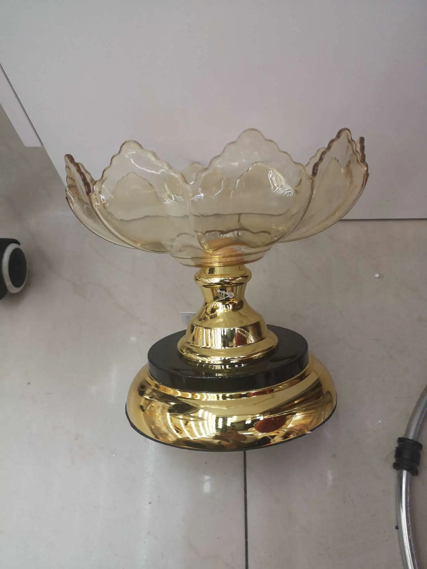 Fruit plate, light luxury European-style multi-layer crystal fruit plate, home living room coffee table, creative rotating snack and candy plate, others detail image 4