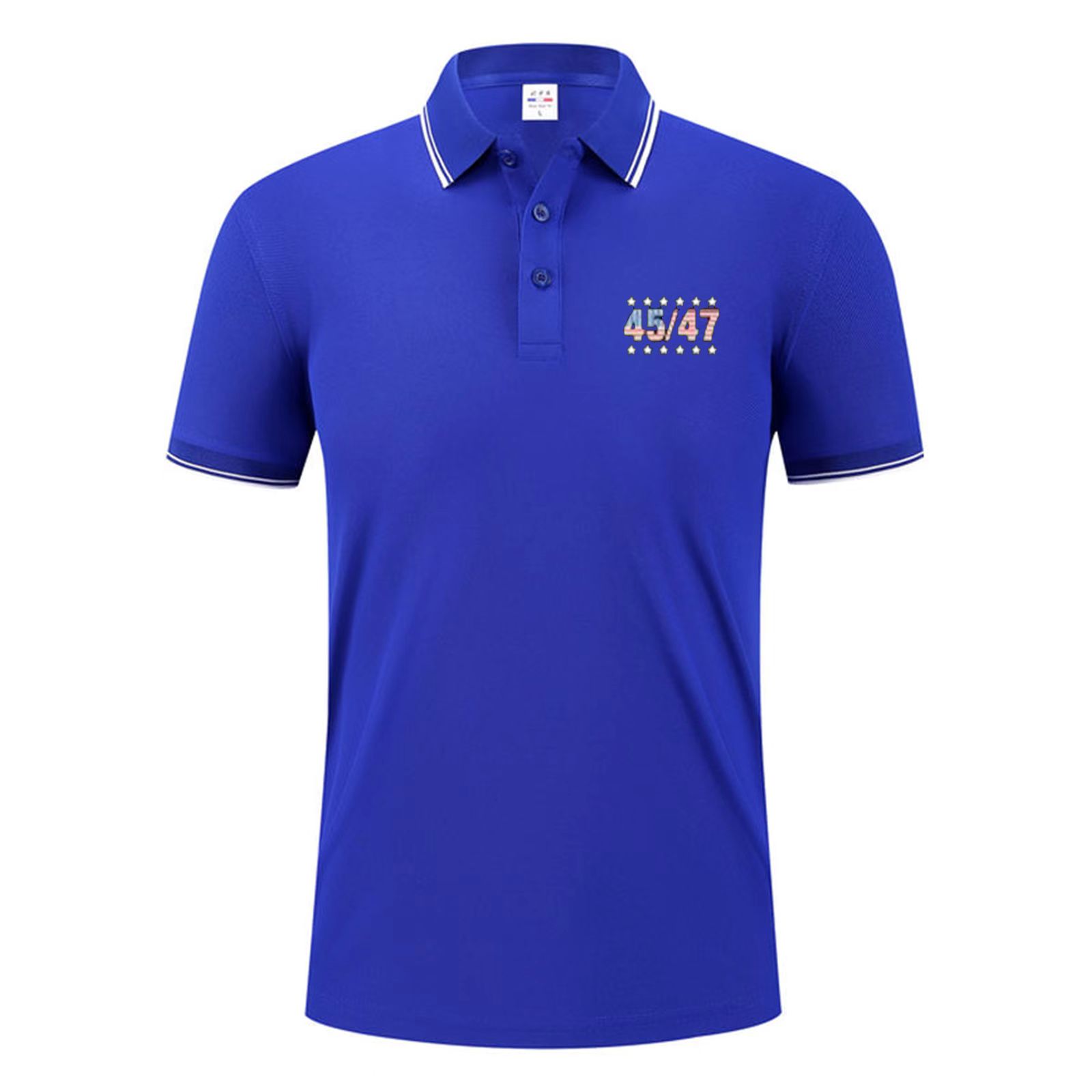 Professional customization of cross-border collared men's short-sleeved casual polo shirts details Picture