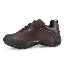 Logo Leather Outdoor Climbing Boots Men's Cross-Country Hiking First Layer Cowhide Non-Slip Breathable Mountain Climbing Shoes