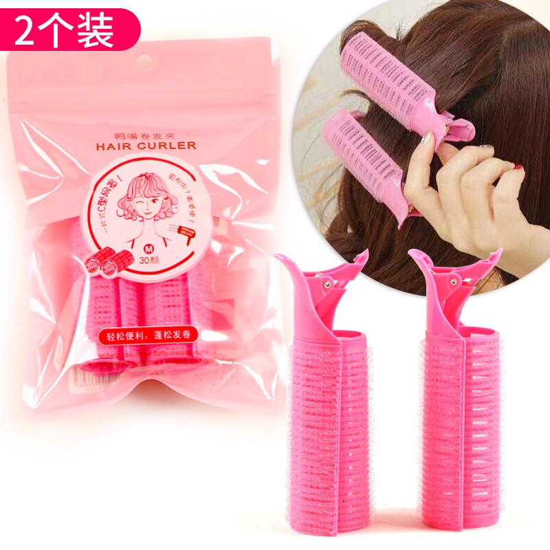 korean new air bangs hair curler plastic lazy self-adhesive hair roller duckbill hair curler