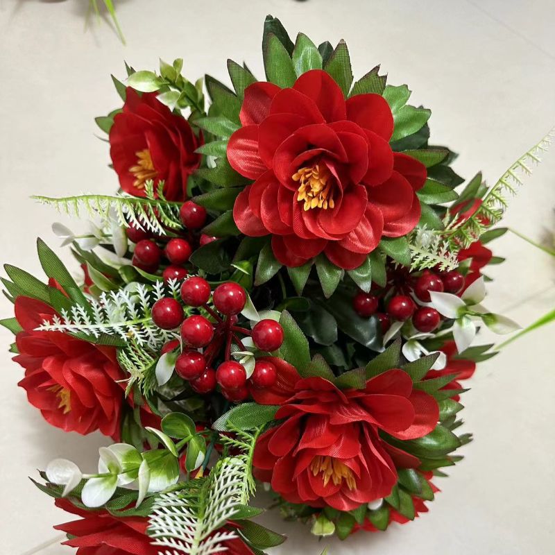 厂家直销九头菊花仿真花多色可选室内 装饰 必备