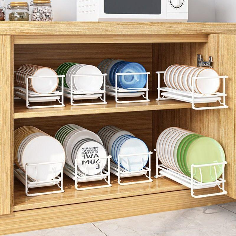 kitchen dish rack pot cover tableware draining storage rack cabinet drawer dish rack sink drainage basket