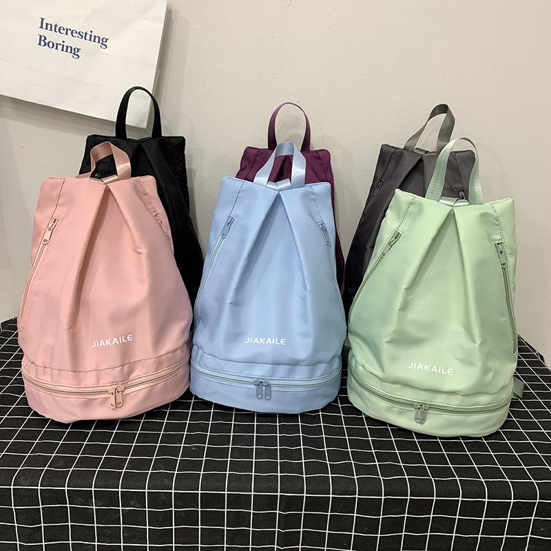 gym bag women's waterproof beach storage bag sports excursion backpack dry wet separation swim bag printable logo