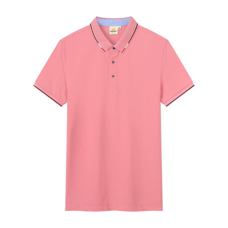New loose and comfortable ice silk cotton short-sleeved lapel polo shirt DX-22167 Application Scenario